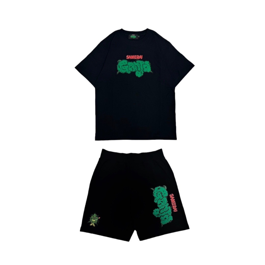 侍サガラ刺繍 T-Shirts & Shorts SET